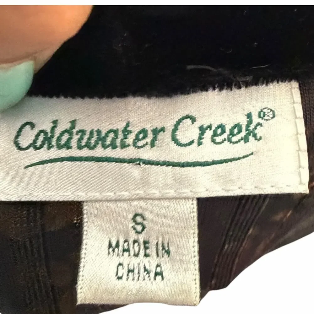 Vtg 90s Coldwater Creek Velvet Patchwork Skirt Suit Set Lace Art To Wear S PM